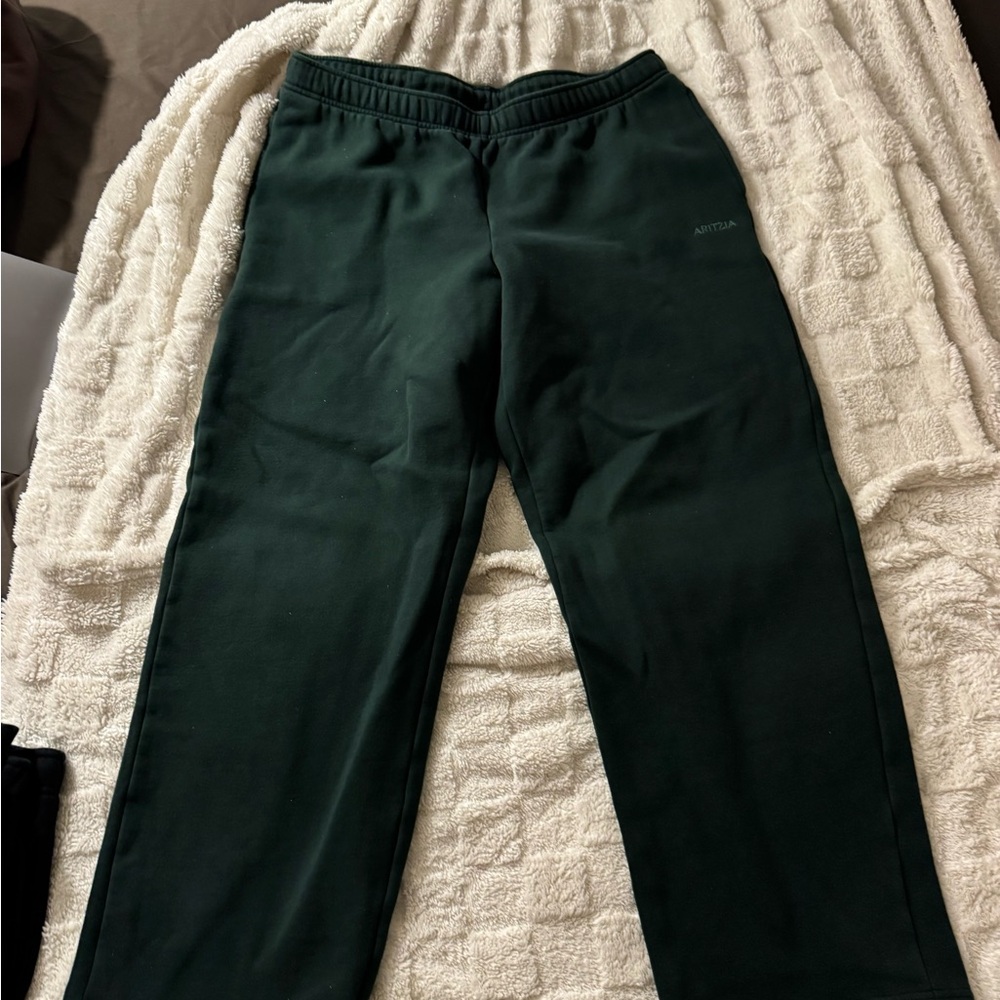 Aritzia mega straight sweatpants green size Large